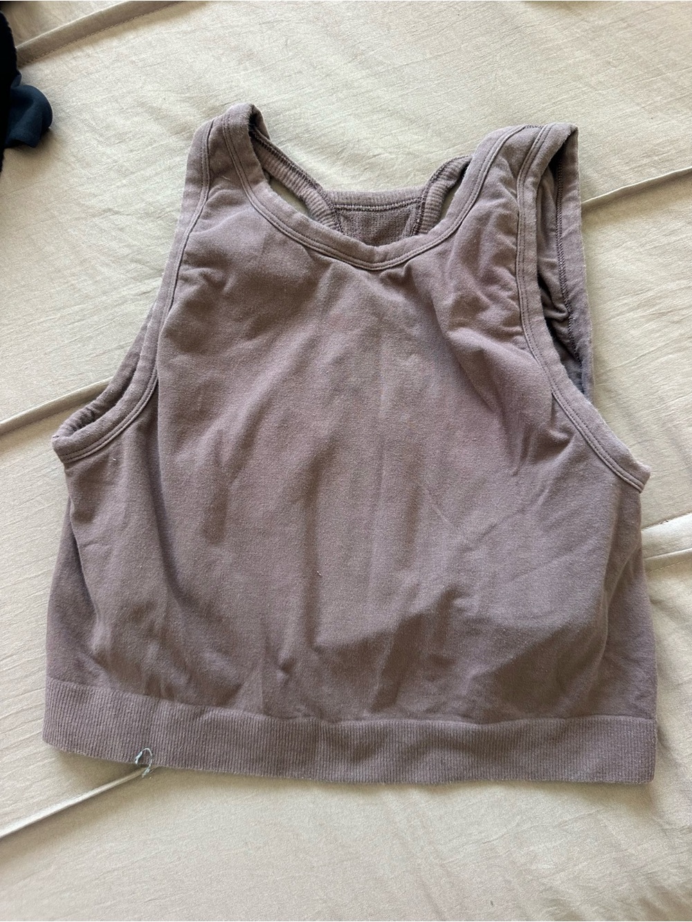 Women's Cropped Tank Top - Taupe